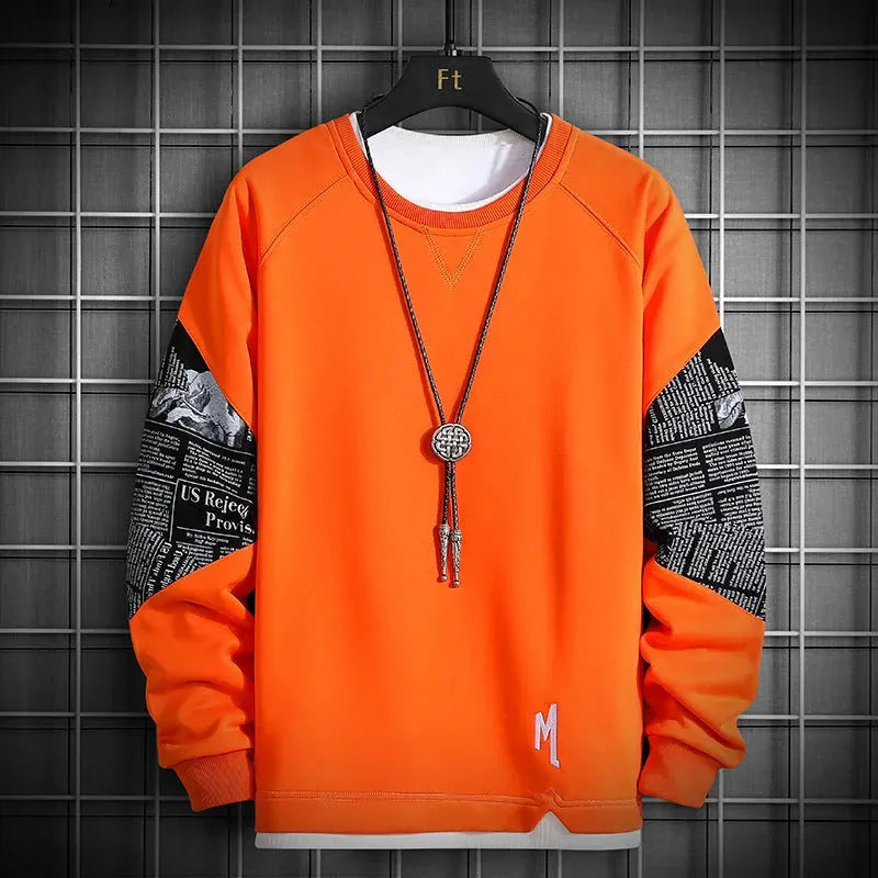 Men's Round Neck Youth Fashion All-match Long-sleeved T-shirt - Bellarte Enchanté Men's Round Neck Youth Fashion All-match Long-sleeved T-shirt